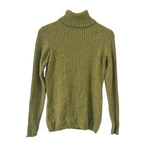 Sundance Cotton Ribbed Sweater Green Small